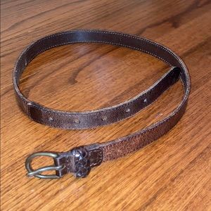 Brown leather belt